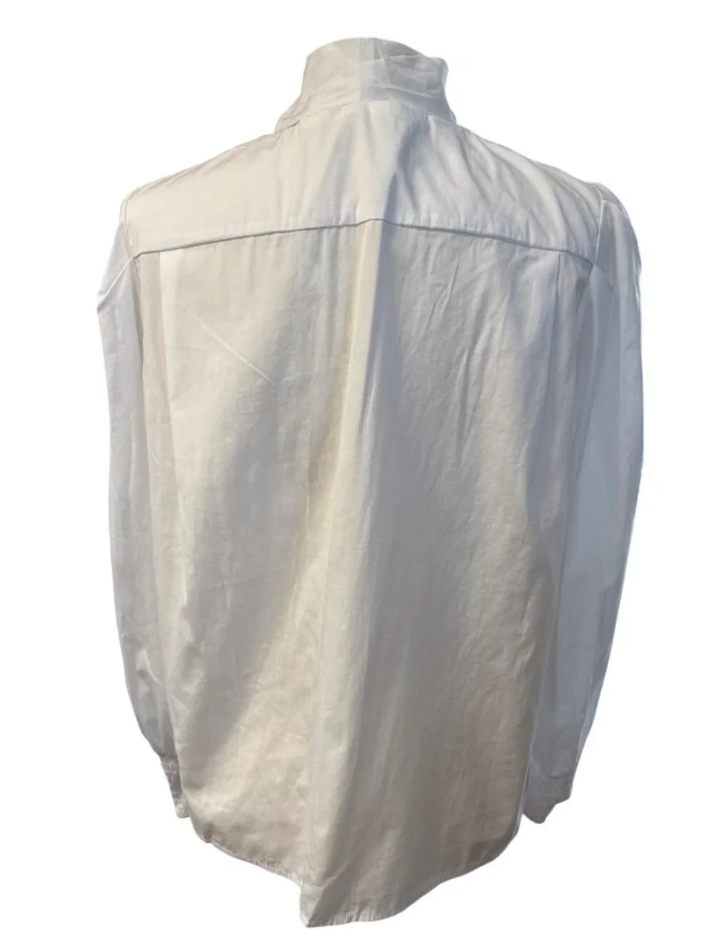 Madewell Womens V-Neck Button Front Top~Size XL~White Cotton Poplin NWD L14 46